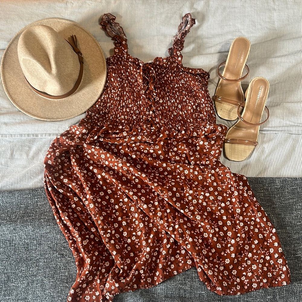 AUW / 1X / Boho Floral Dress